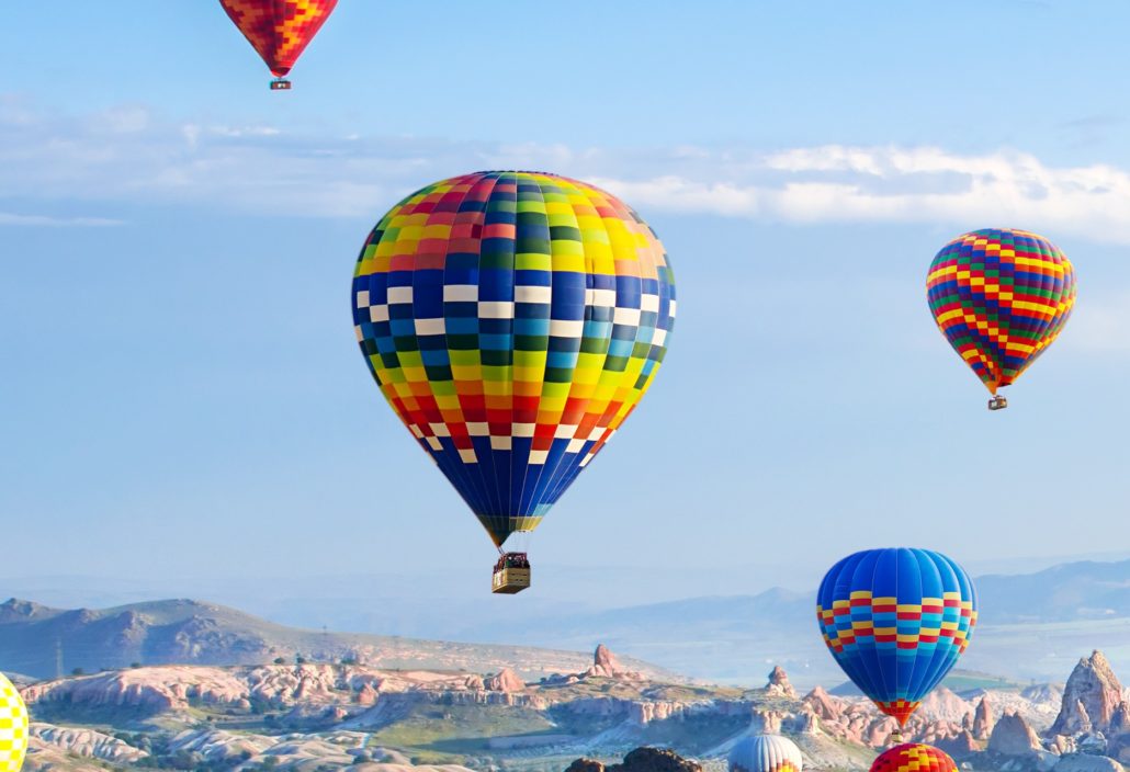 The great tourist attraction of Cappadocia - balloon flight.