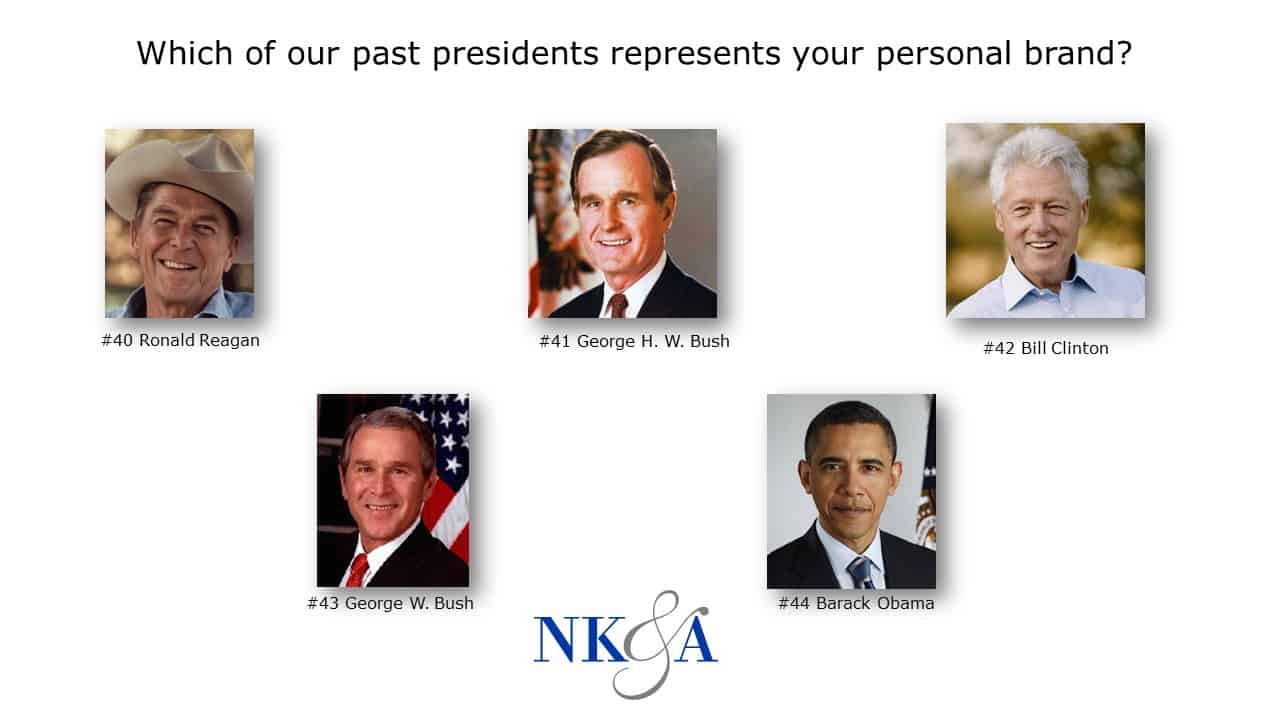 Presidents photos and brands NK&A Marketing